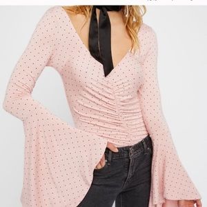 Free People What a Babe Sleeve Top